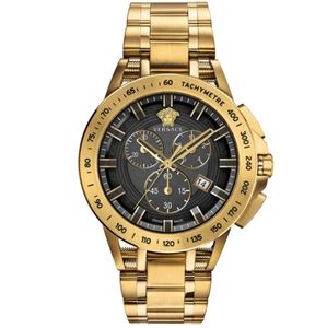 Versace VE3E00821 Swiss Quartz Chronograph Men's Watch 45 mm. Black Dial